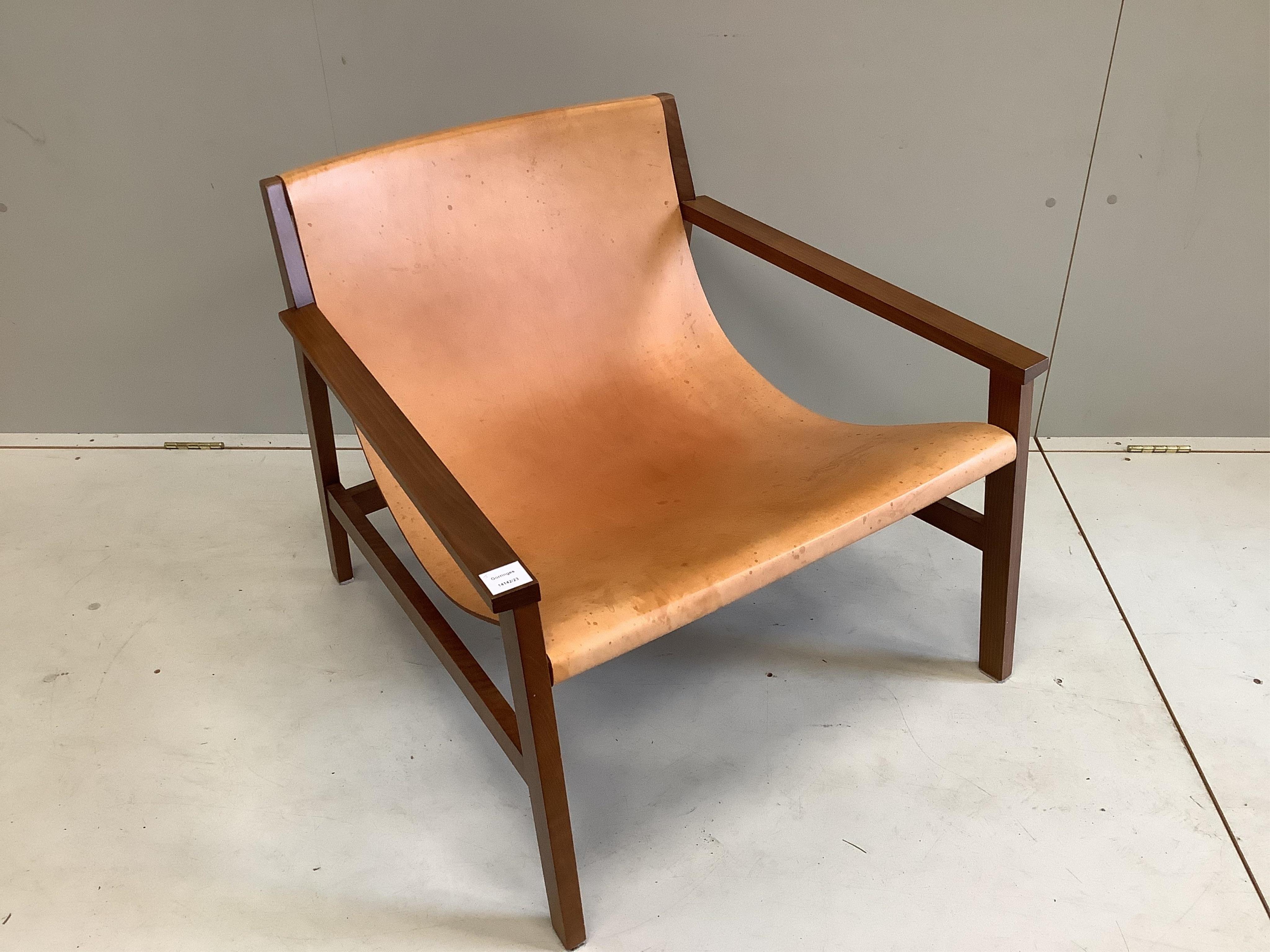 A Sdraio Chair by Living Divani, width 77cm, depth 74cm, height 66cm. Condition - fair